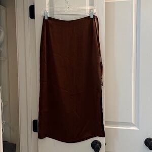 Aritizia Wilfred Chocolate Brown Skirt